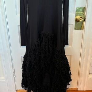 Elegant Black Long-Sleeve Dress
